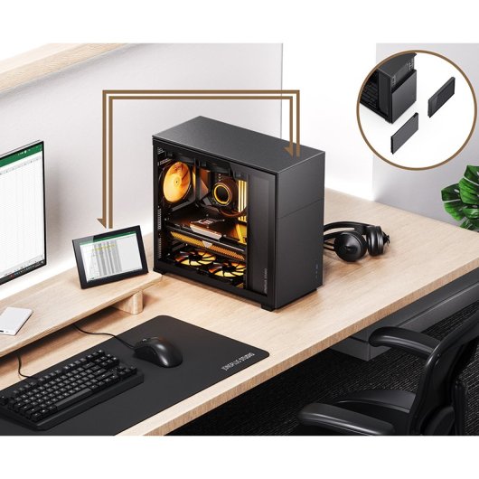 Jonsbo D41 STD Cristal Templado USB 3.2 con Pantalla Negra