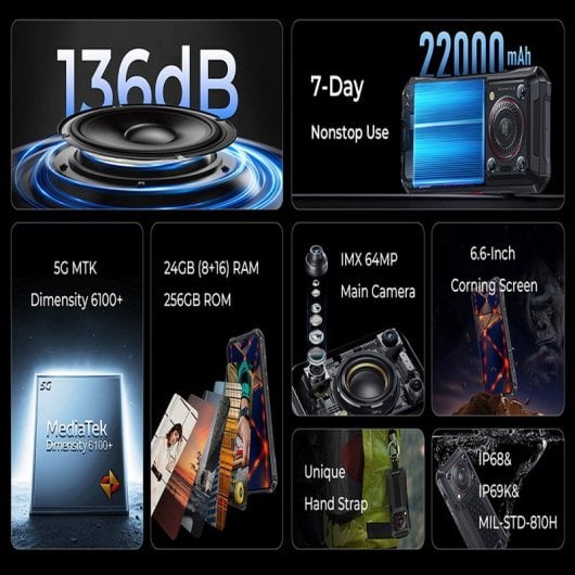 Oukitel WP33 Pro 24GB/256GB/ 6.6" 5G Preto