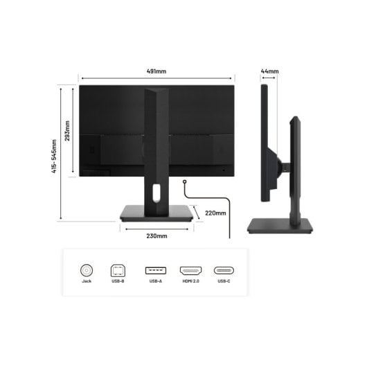 Écran PC JAPANNEXT JN-i215FLFHSP-C65W 21,5" LED IPS FullHD 75 Hz FreeSync USB-C