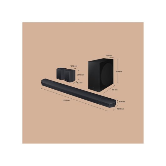 Samsung HW-Q930D/EN Barra de Sonido Wireless Dolby Atmos Wi-Fi Bluetooth Titan Black