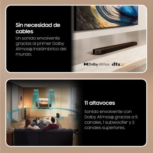 Samsung HW-Q800D/EN Barra de Sonido con Subwoofer 5.1.2 Canales Wireless Dolby Atmos