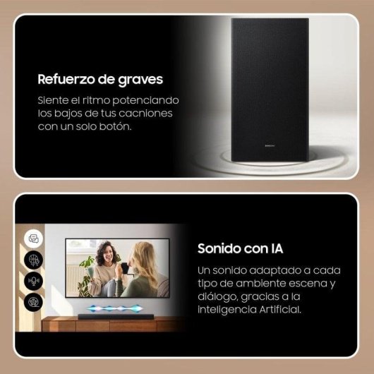 Barra de Som Samsung HW-B650D 3.1 370W Bluetooth HDMI Subwoofer Dolby Atmos Preta