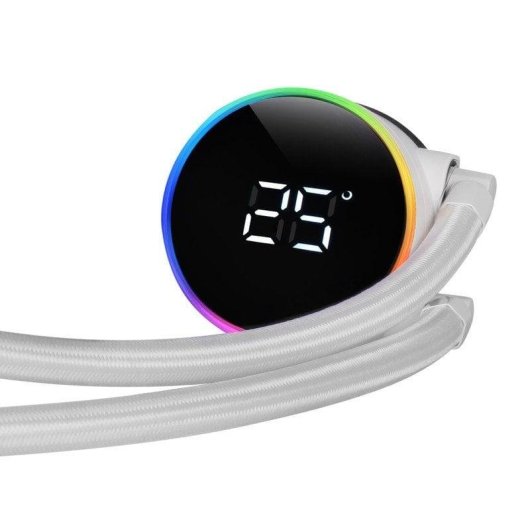 Mars Gaming ML-LCD360 Refroidissement Liquide AIO TDP 600W 3x Ventilateur FDB ARGB Écran LCD Blanc