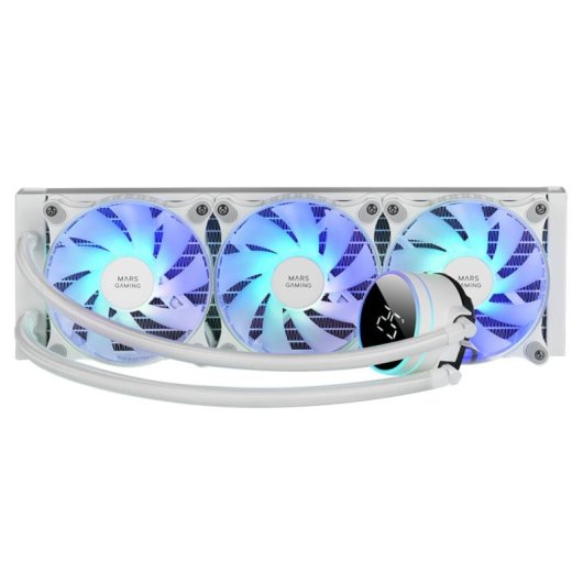 Mars Gaming ML-LCD360 Refroidissement Liquide AIO TDP 600W 3x Ventilateur FDB ARGB Écran LCD Blanc