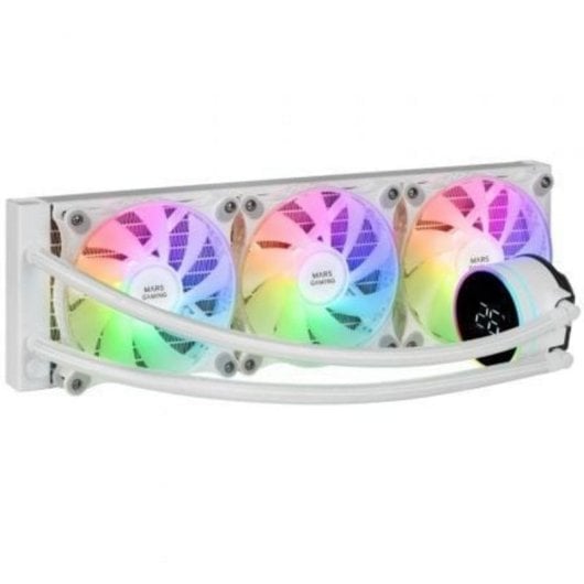 Mars Gaming ML-LCD360 Refroidissement Liquide AIO TDP 600W 3x Ventilateur FDB ARGB Écran LCD Blanc