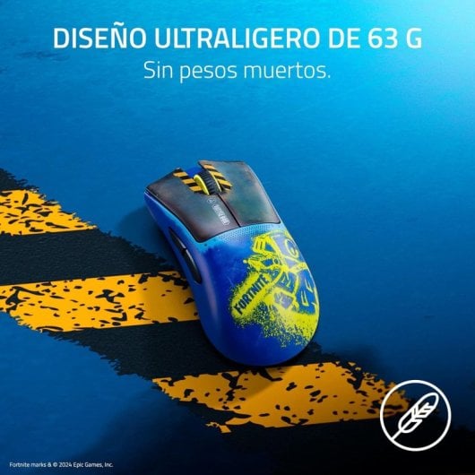 Mouse da gioco wireless Razer DeathAdder V3 Pro Fortnite Edition 30000 DPI Blu