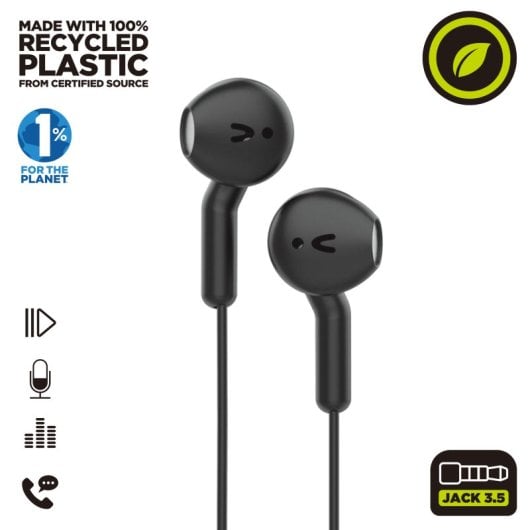 Muvit For Change E56 Stereo-Kopfhörer 3,5 mm Schwarz