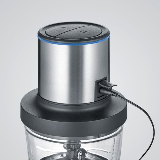 Tritatutto universale senza fili Severin Km 3866 con batteria - 200 W Nero opaco / Acciaio inossidabile spazzolato / Vetro