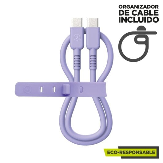 Muvit Per Cambio Cavo USB-C a USB-C 3A/60W 1,2m Lavanda