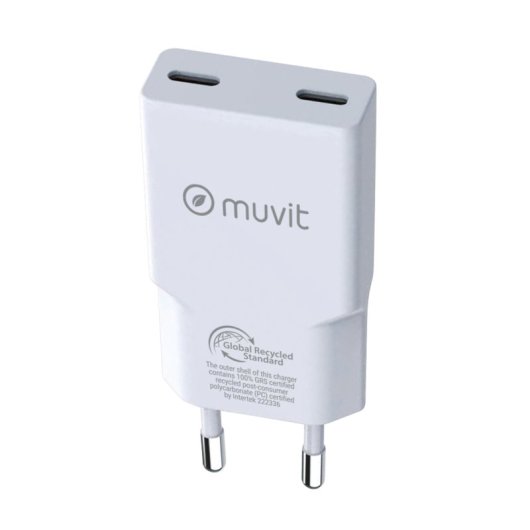 Muvit For Change Slim 2 USB-C PD Wandladegerät 30W Weiß