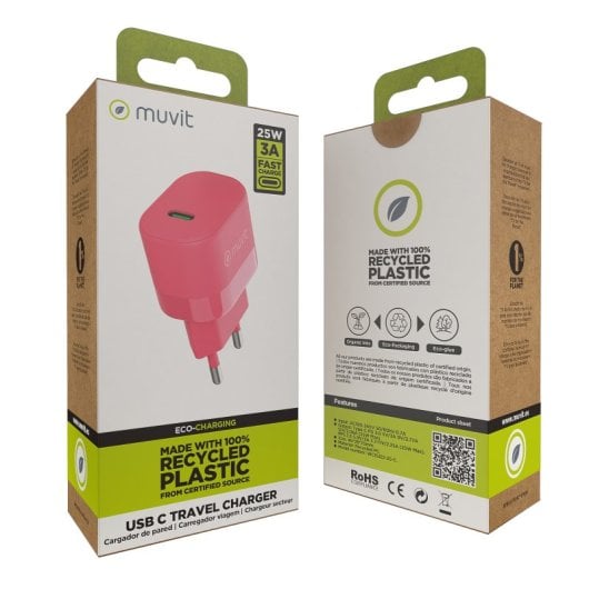 Muvit For Change USB-C PD Wandladegerät 25W Magenta