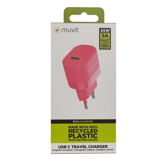 Muvit For Change USB-C PD Wandladegerät 25W Magenta