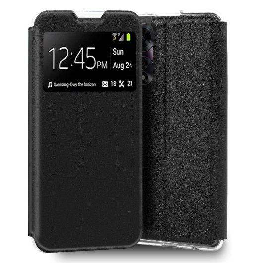 Coole glatte schwarze Flip-Cover-Hülle für Oppo A60