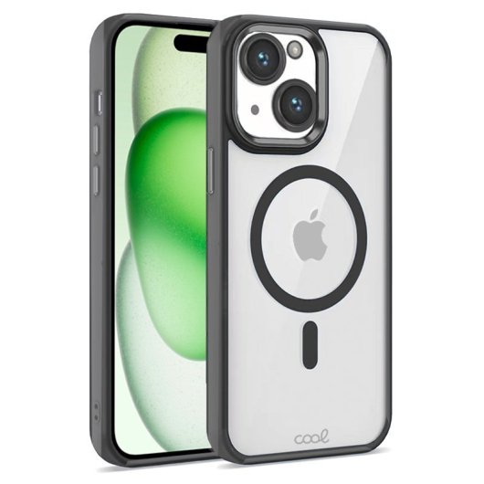 Cool Carcasa Magnética con Borde Negro para iPhone 15 Plus