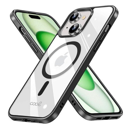 Cool Carcasa Magnética con Borde Negro para iPhone 15 Plus
