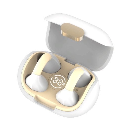 Cool Clip Auriculares Stereo Bluetooth Earbuds Blanco