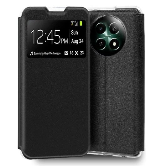 Coole glatte schwarze Flip-Cover-Hülle für Realme 12 5G/12x 5G