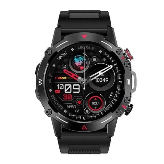 Cool Adventure Bluetooth 46mm AMOLED Noir Étanche IP67 SpO2 Pulsomètre Suivi Sommeil