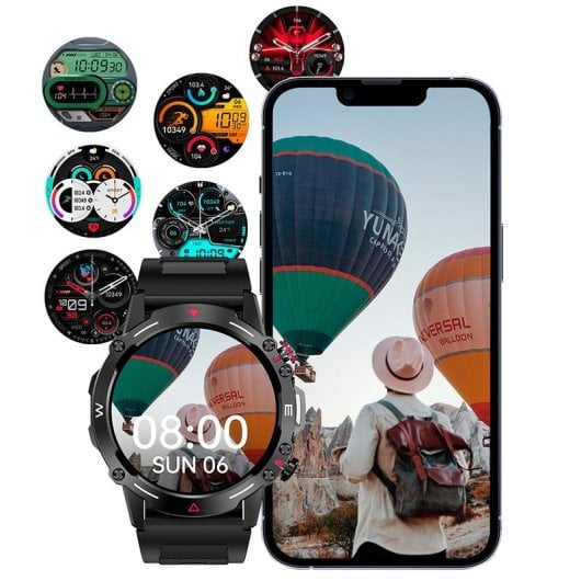 Cool Adventure Smartwatch Amoled Silicona Negro