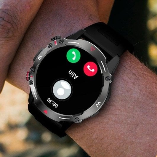 Montre Connectée Cool Adventure Bluetooth 46mm AMOLED Vert IP67 SpO2 Pulsomètre Appels