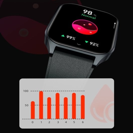 Cool Smartwatch Amoled Curved Silicone Preto