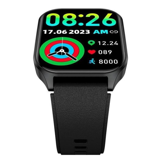 Cool Smartwatch Curved Bluetooth 49mm AMOLED Schwarz IP67 SpO2 Puls Herzfrequenz Schlaf