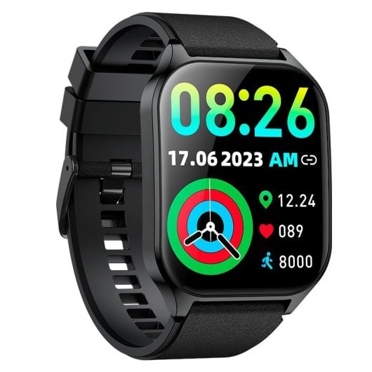 Cool Smartwatch Amoled Curved Silicone Preto