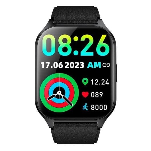 Cool Smartwatch Curved Bluetooth 49mm AMOLED Schwarz IP67 SpO2 Puls Herzfrequenz Schlaf