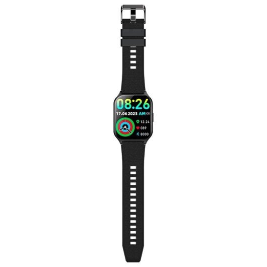 Cool Smartwatch Amoled Curved Silicone Preto