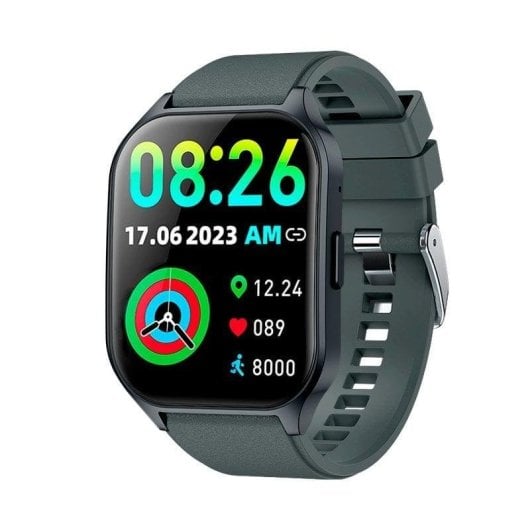 Cool Smartwatch Curved Bluetooth 49mm AMOLED Dunkelgrau IP67 SpO2 Puls Schlaftracking