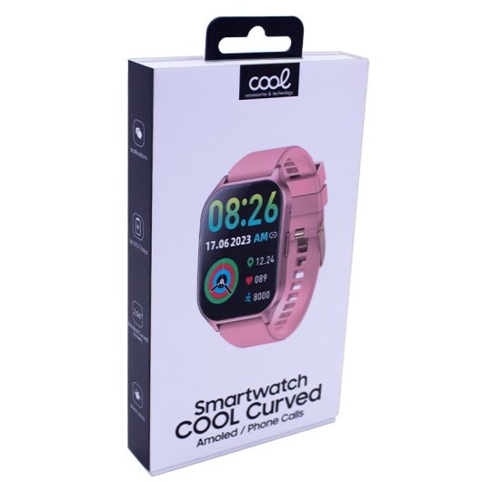 Cool Smartwatch Amoled Curved Silicona Rosa