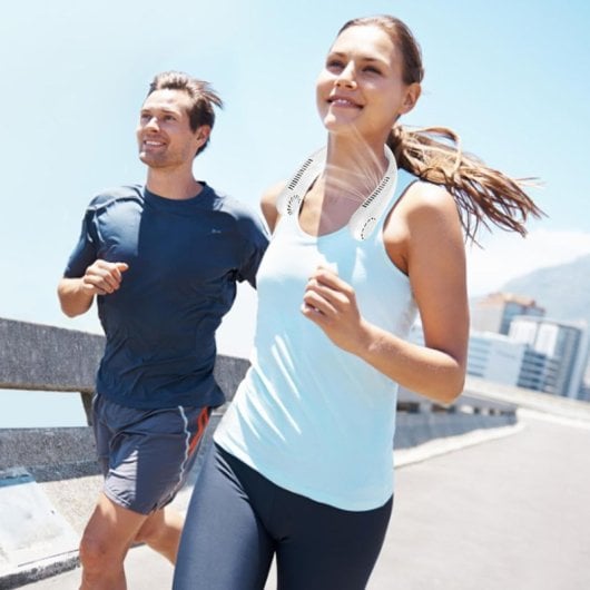 Klack Ventoinha de Pescoço Recarregável USB Ajustável 3 Velocidades 1200mAh Branca