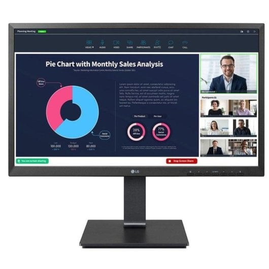 Monitor PC LG 24BP75CP-B 23.8" FullHD 60Hz IPS USB-C Webcam 5ms Audio
