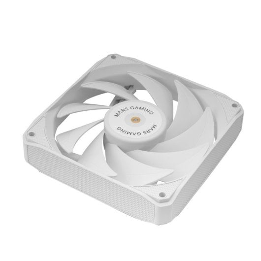 Mars Gaming MF-NCLX2 Kit 2 Ventiladores Ultrasilenciosos FDB 120mm Diseño Aspas Híbridas PWM Blanco