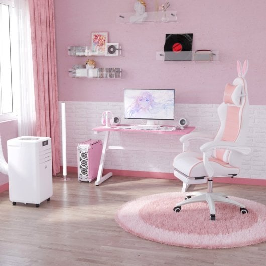 Vinsetto Silla Gaming Giratoria De Cuero Pu Con Altura Ajustable 65x63x136-142cm