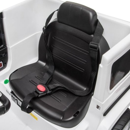 Homcom Coche Eléctrico Para Niños De +3 Años Benz G500 Carga 30 Kg Blanco