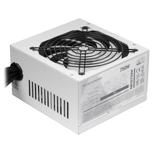 Mars Gaming MPIII750 Fuente Alimentación PC ATX 750W 5 Años Garantía 85% Eficiencia Ai-rpm Blanco