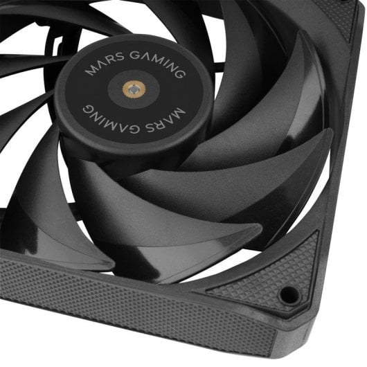 Mars Gaming MF-NCLX2 Kit 2 Ventoinhas Ultra-Silenciosas FDB 120mm Design de Pás Híbridas PWM Pretas