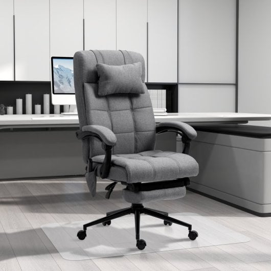 Vinsetto Conjunto De 1 Silla De Masaje Reclinable Y 1 Alfombra Protectora De Suelo