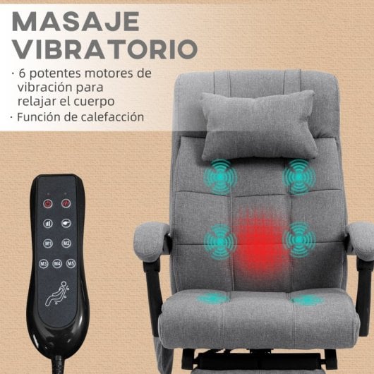 Vinsetto Conjunto De 1 Silla De Masaje Reclinable Y 1 Alfombra Protectora De Suelo