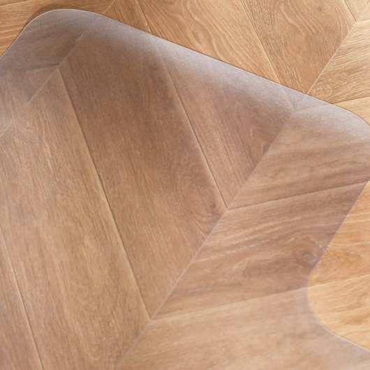 Homcom Conjunto De 1 Silla De Oficina Y Alfombra Protectora De Suelo