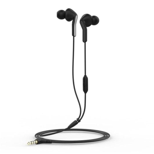Auriculares Muvit E57 avec fil Jack 3.5mm avec microphone ergonomiques noirs