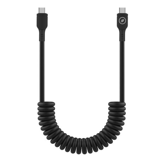 Muvit For Change Lockenkabel USB-C auf USB-C 3A/60w 1,2m Schwarz