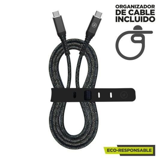 Muvit For Change Kabel USB-C auf USB-C 5A/240W 1,2m Schwarz