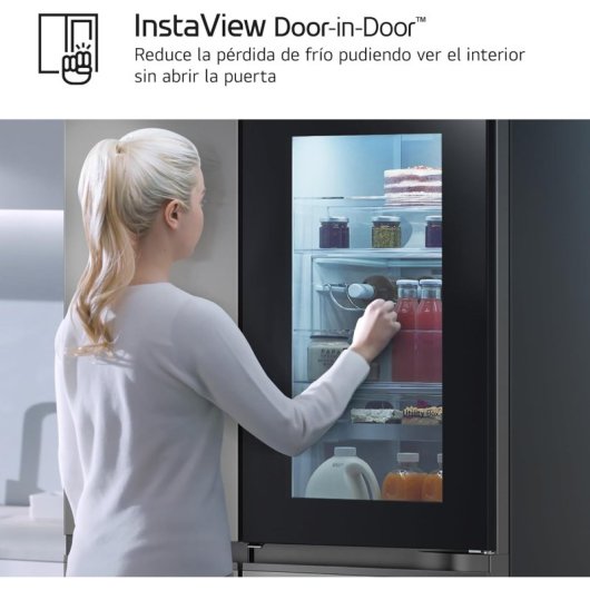 LG GSXE80PYBD.APYQEUR Frigorífico Side By side Serie 800 con Instaview Door-In-Door 628L Inox D