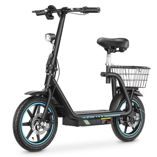 Honey Whale M5elite Patinete Eléctrico Motor 500W Autonomía 45km Frenos De Disco Negro