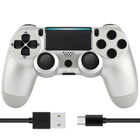 Kinsi P4YXSB Gamepad Compatible con PS4 Gris Plata