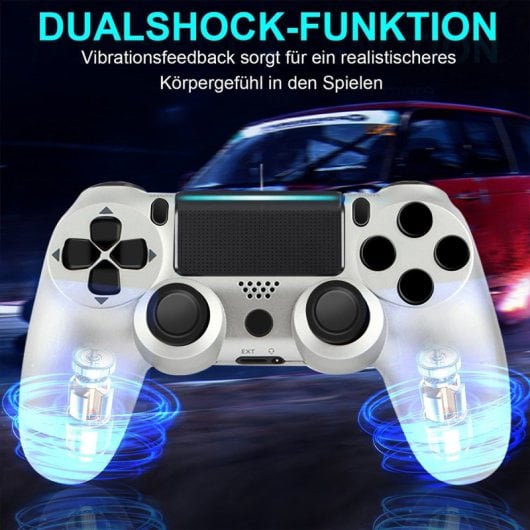 Kinsi P4YXSB Gamepad Compatible con PS4 Gris Plata