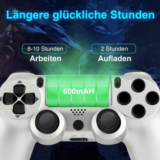 Kinsi P4YXSB Gamepad Compatible con PS4 Gris Plata