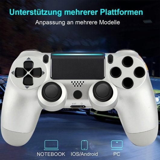 Kinsi P4YXSB Gamepad Compatible con PS4 Gris Plata